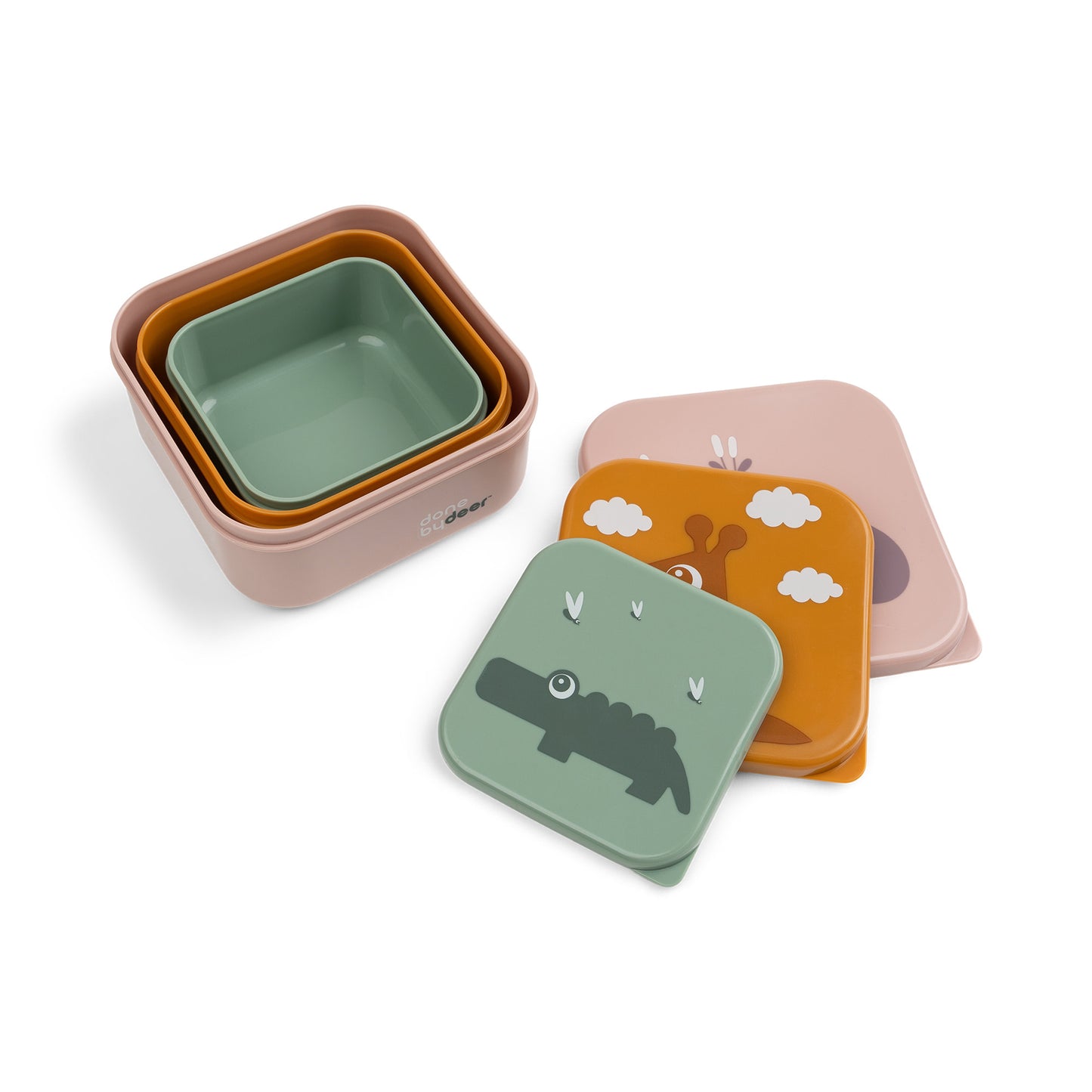 Caja snacks - Set 3 piezas | Deer Friends - Color Mix Powder