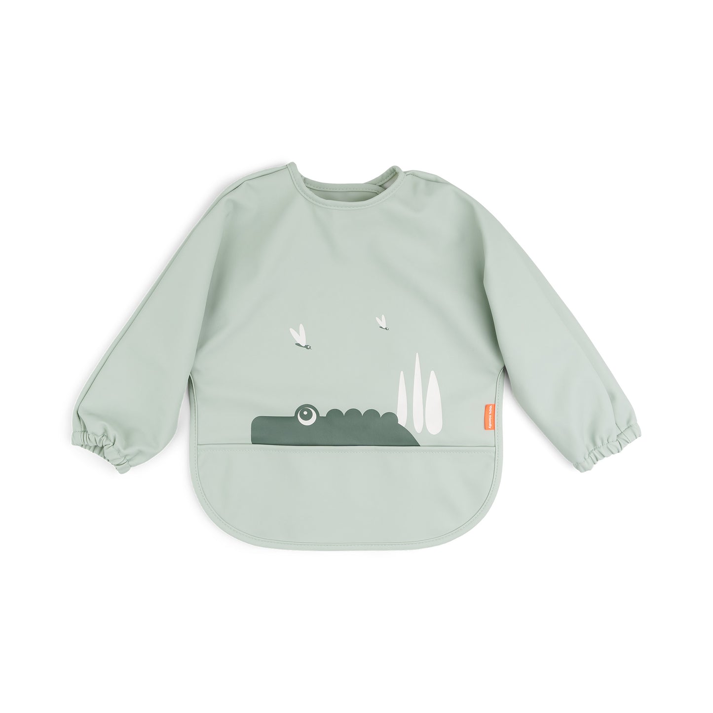 Babero con mangas y bolsillo | Croco Green