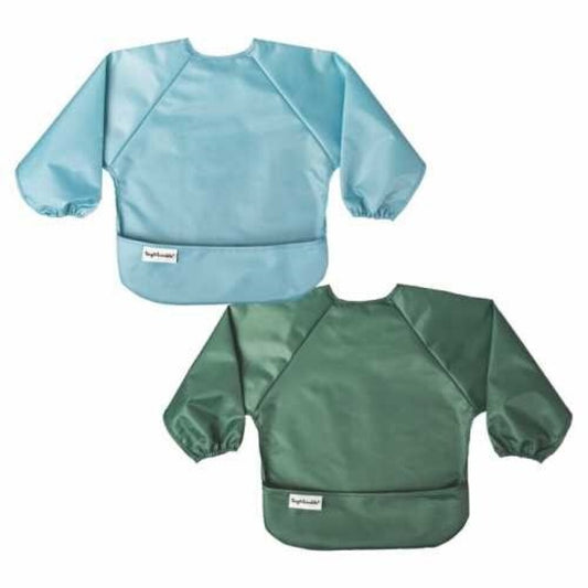 Babero con mangas Tiny Twinkle (Pack 2) | Turquesa-Oliva
