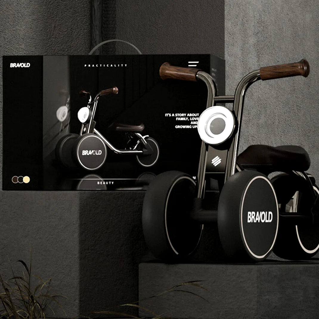 Bravold Little Biker triciclo infantil | Marrón Matte