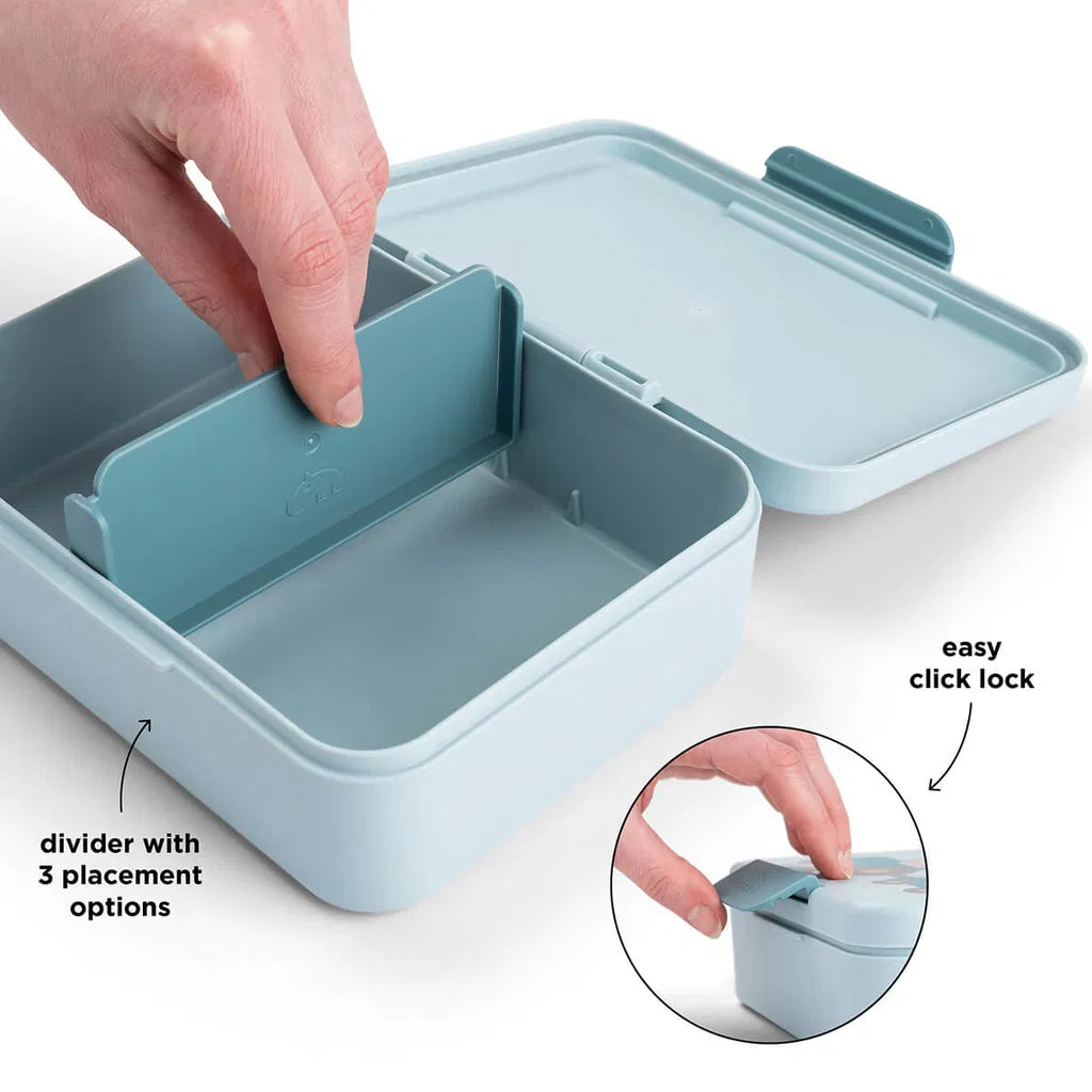 Caja de almuerzo con separador | Tiny farm - Azul
