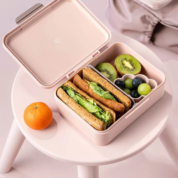 Caja de almuerzo con separador | Tiny farm - Rosa