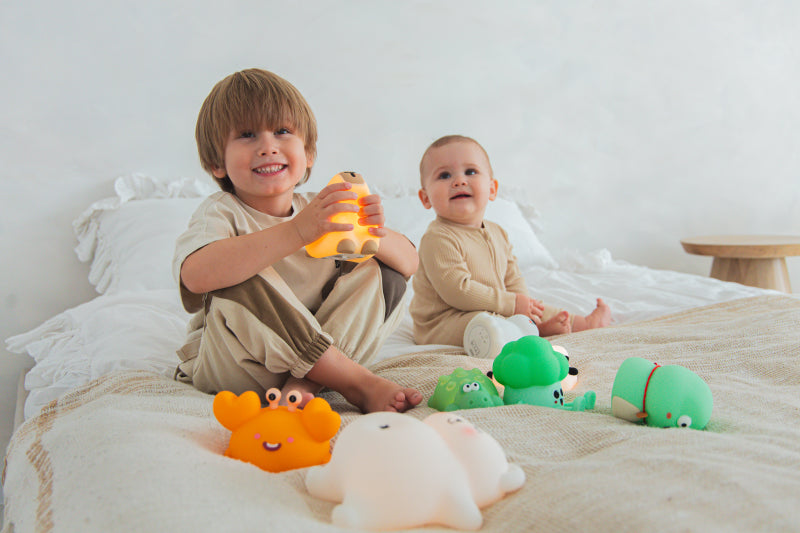 Lámpara infantil cangrejo naranja