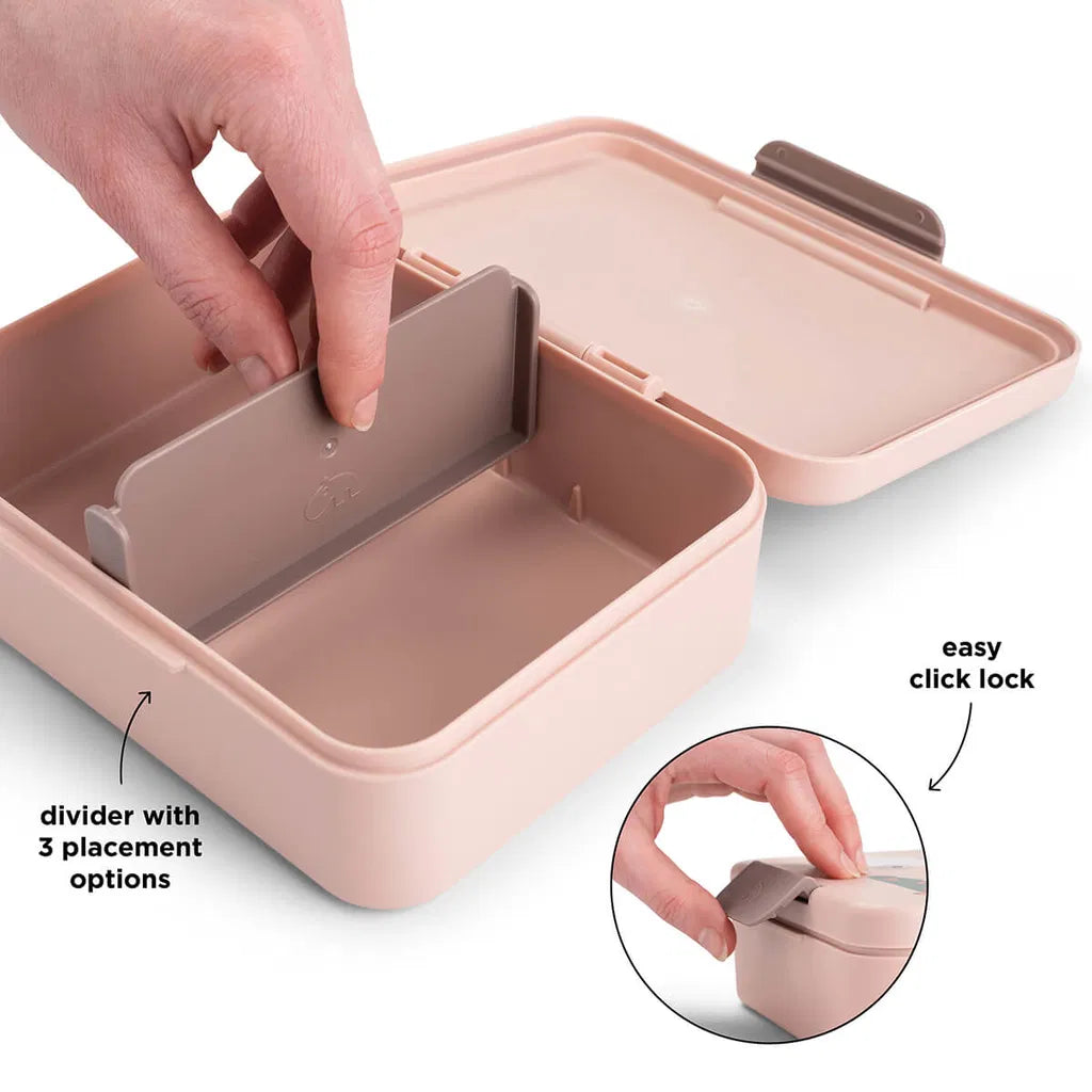 Caja de almuerzo con separador | Tiny farm - Rosa