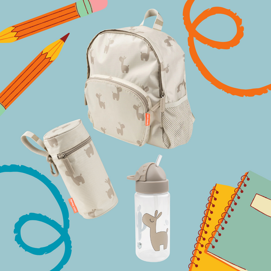 Pack vuelta al cole beige para niños