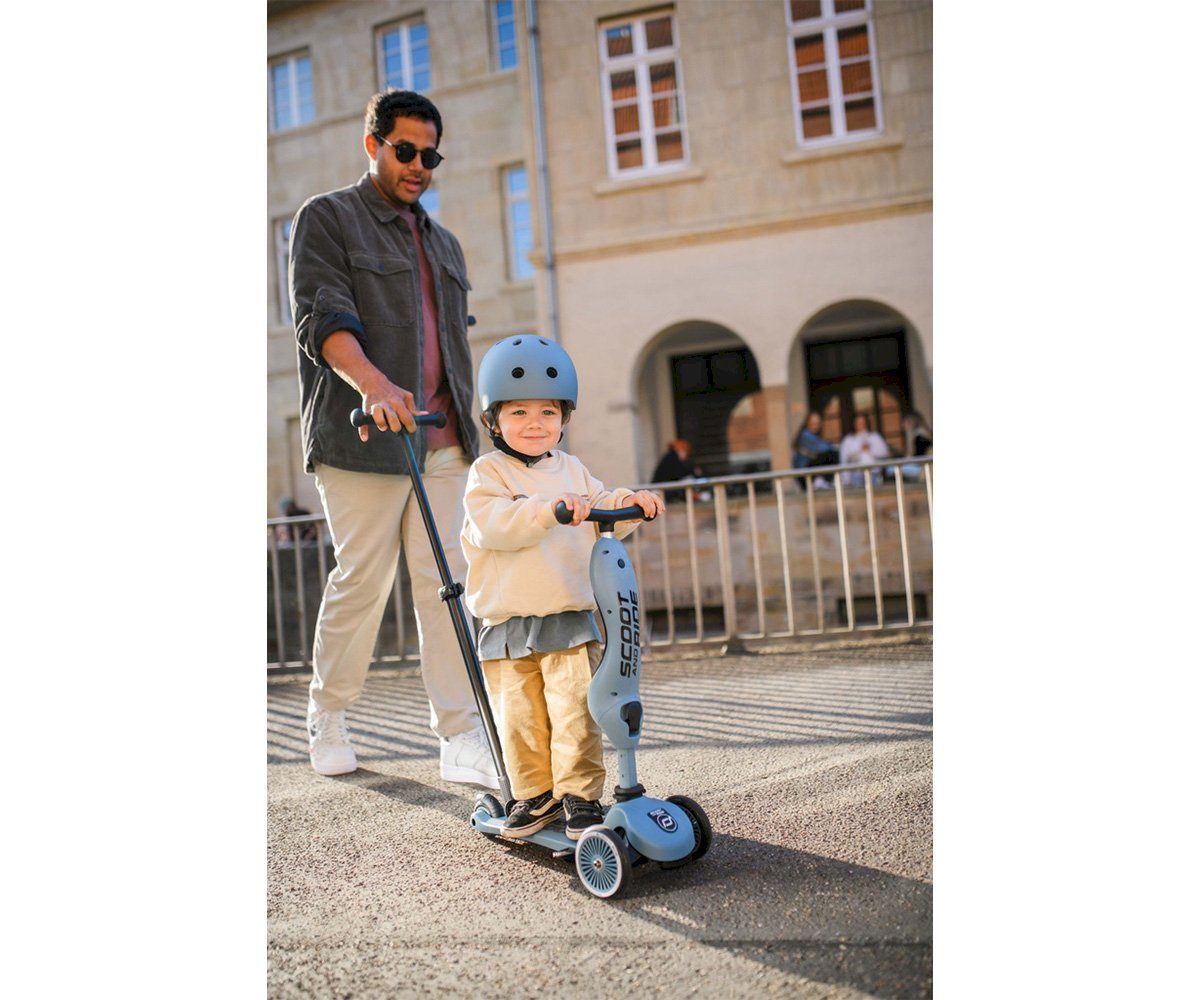 Patinete 3 en 1 HIGHWAYKICK 1 Push and Go | Azul acero