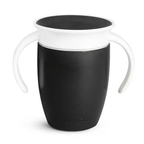 Taza antigoteo Miracle 360º con asas 200ml Black and White - Negro