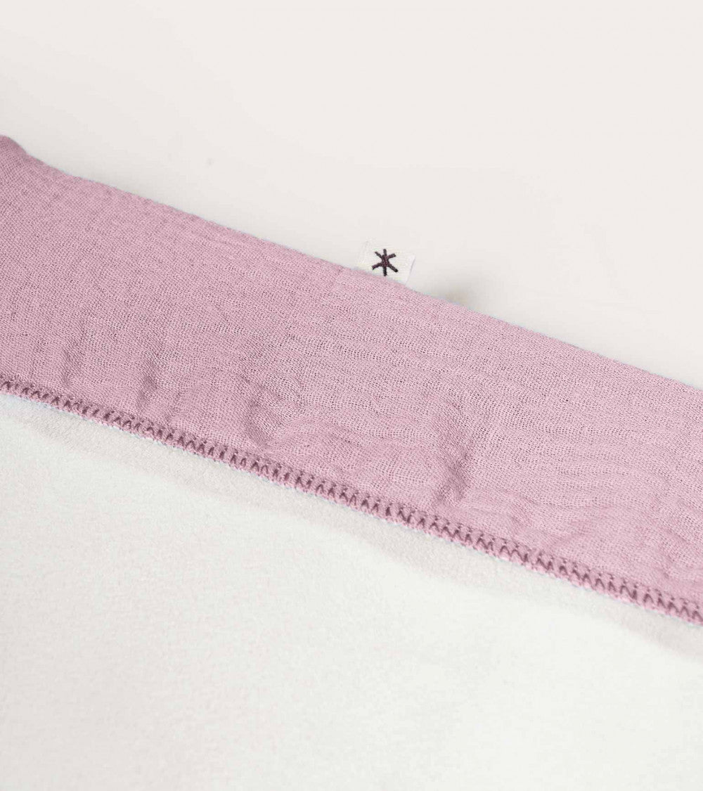 Sabana bajera de muselina 75x40cm | Rosa pétalo
