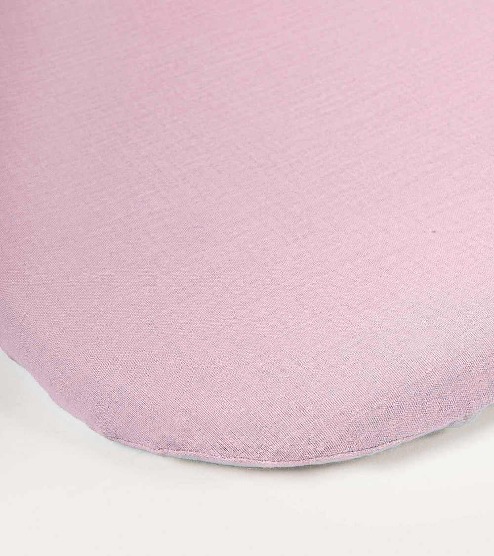 Sabana bajera de muselina 75x40cm | Rosa pétalo