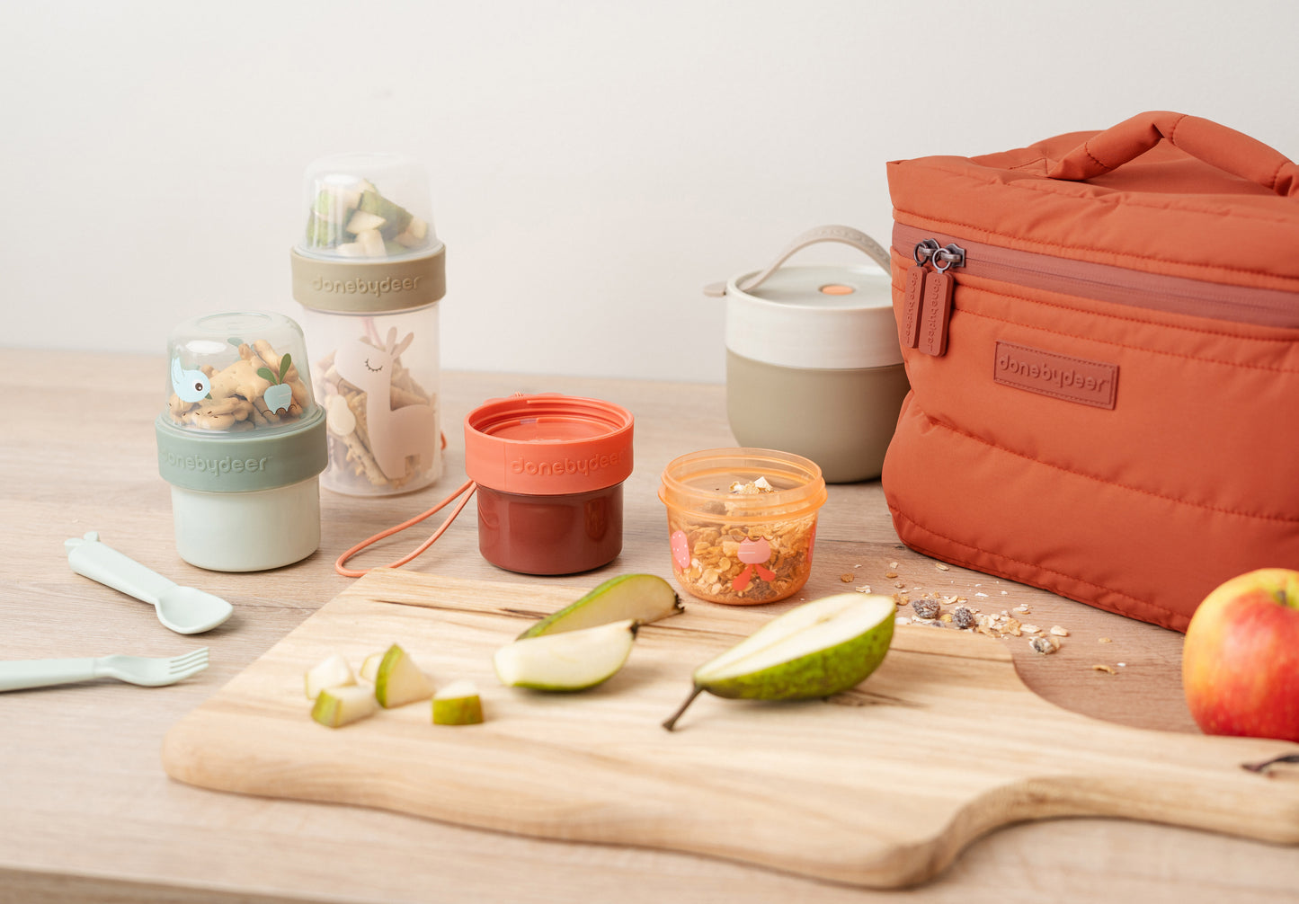 To go - Recipiente para snacks de 2 compartimentos Grande | Verde