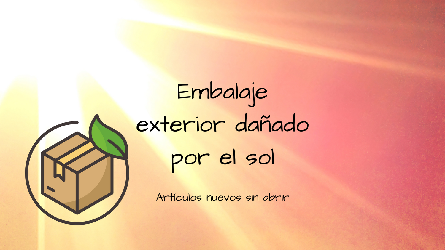 Caja dañada por el sol