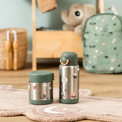 Botella Térmica Infantil 340ml con pajita | Tiny Trails Verde