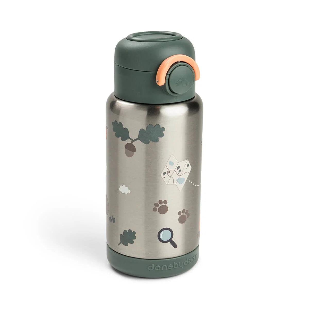 Botella Térmica Infantil 340ml con pajita | Tiny Trails Verde