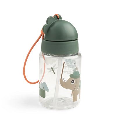 Botella pequeña con pajita | Tiny trails Verde
