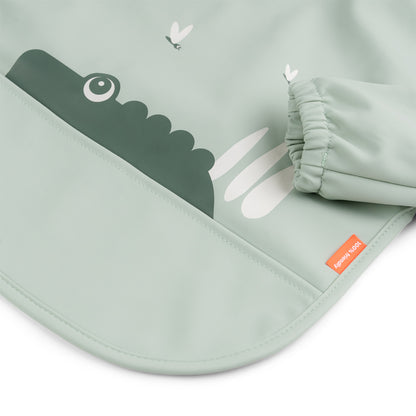 Babero con mangas y bolsillo |  Croco Green