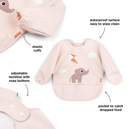 Babero con mangas y bolsillo |  Croco Green