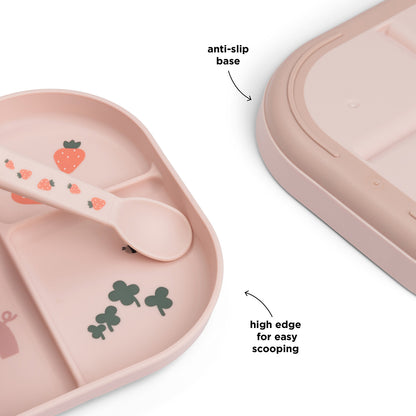 Plato con compartimentos | Tiny Farm - Rosa