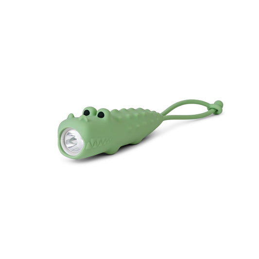 Linterna infantil de silicona | Cocodrilo verde