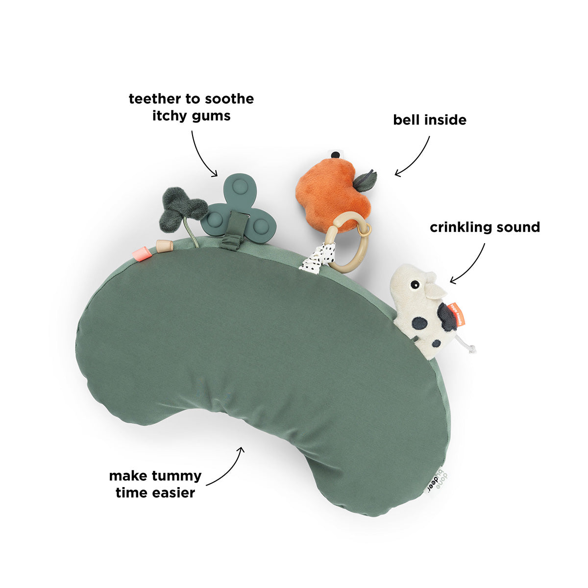 Almohada de actividades | Tummy time - Tiny farm Verde