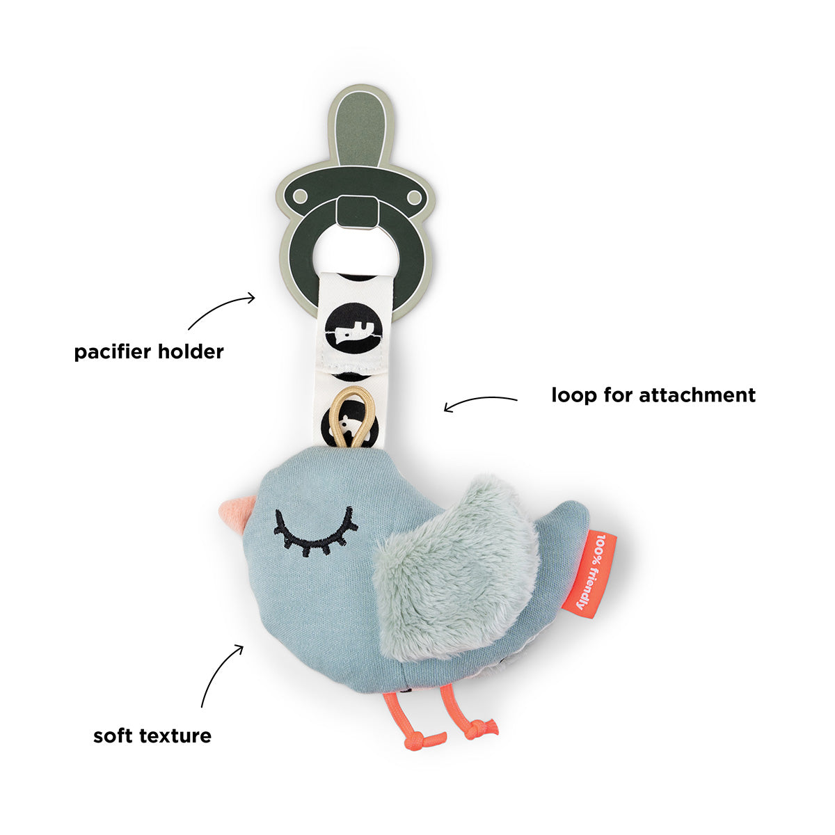 Chupetero - DouDou Birdie Blue