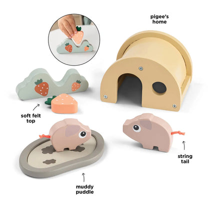 Juego de madera granja cerdito