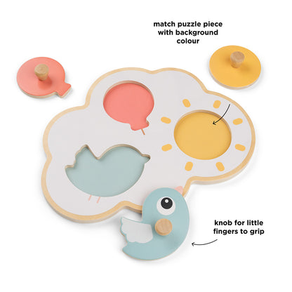 Puzzle de madera Happy clouds