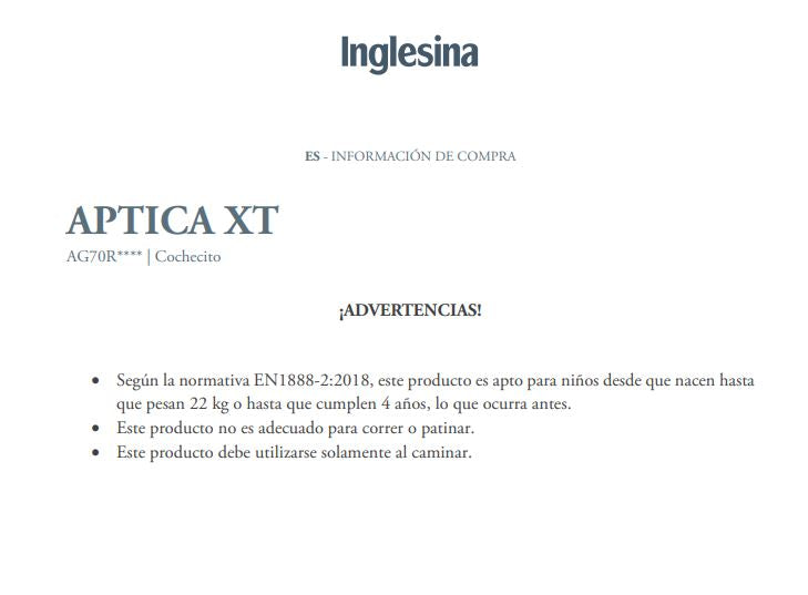 Inglesina Aptica XT SILLA