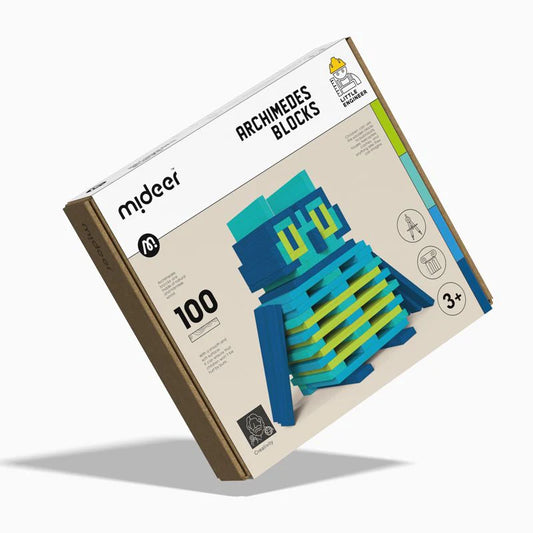 Arquímedes Bloques de Madera 100 Piezas | Tonos Fríos