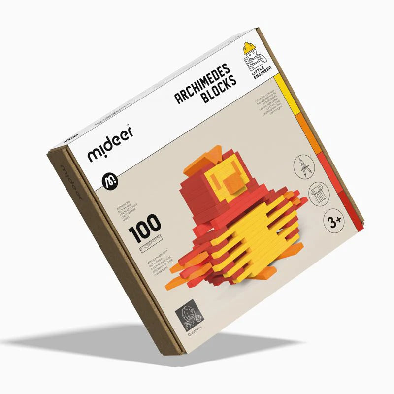 Arquímedes Bloques de Madera 100 Piezas | Tonos Cálidos