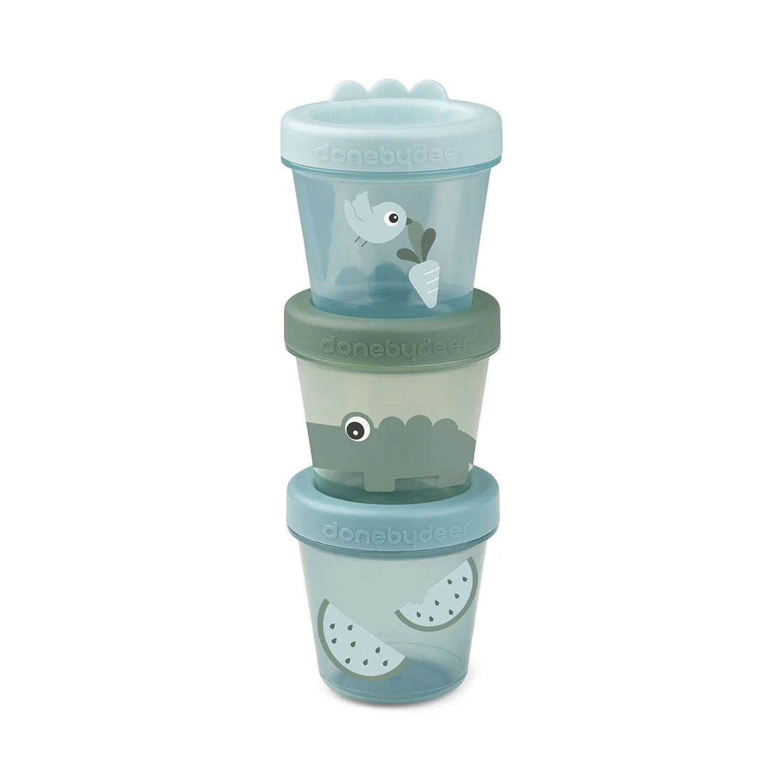 Contenedor comida bebé (3 pack) | Croco Green