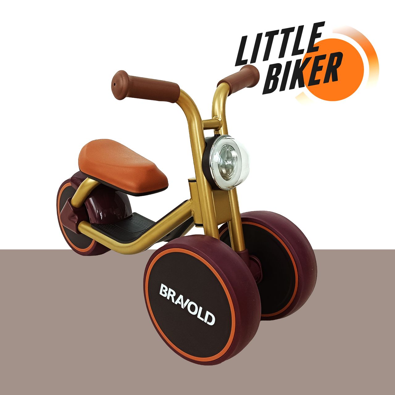 Bravold Little Biker triciclo infantil | Marrón Matte