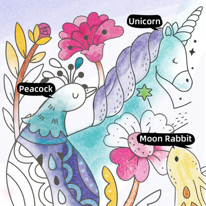 Colorear con acuarelas | Unicornio