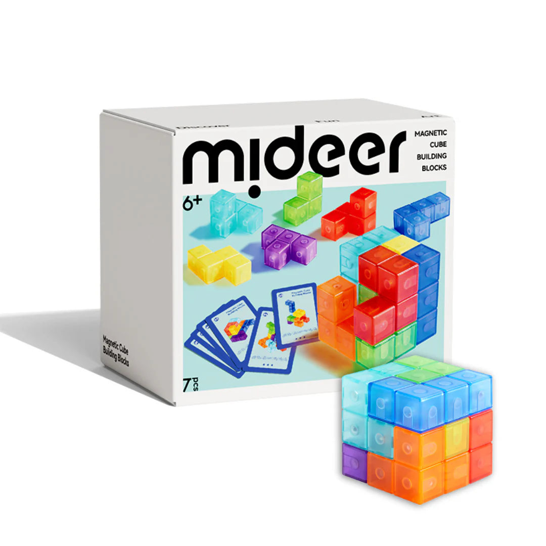 Cubo de construcción con bloques magnéticos