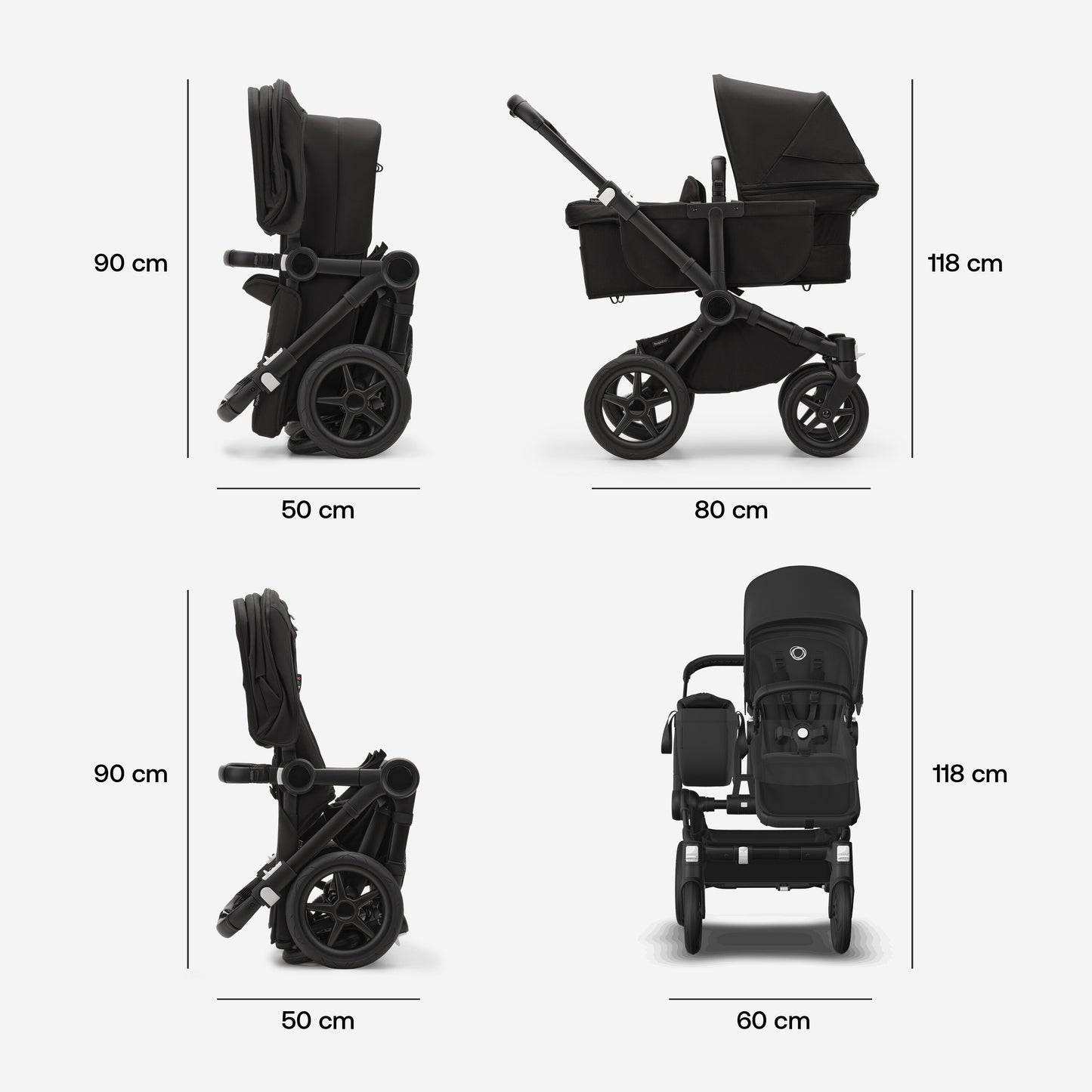 Bugaboo Donkey 5 MONO | Cochecito completo (silla + capazo)