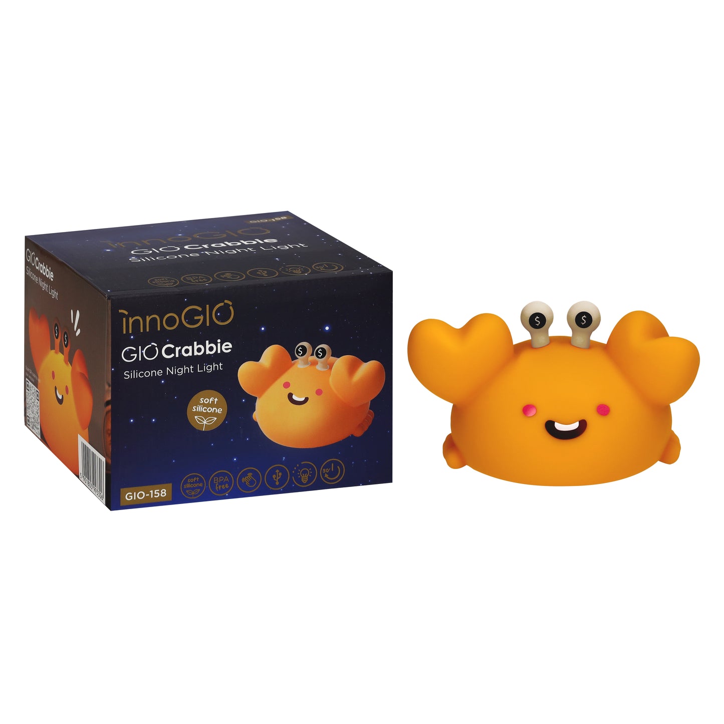 Luz nocturna infantil cangrejo de silicona