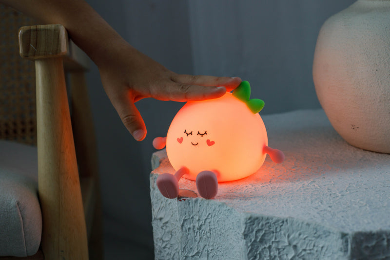 Luz de noche infantil melocotón silicona