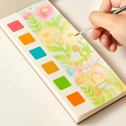Colorear con acuarelas | Flores