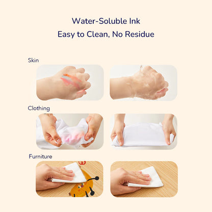 Marcadores lavables con punta redonda (6 colores)