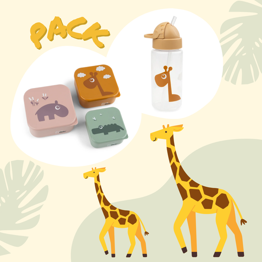 Pack de accesorios para bebé con diseño de jirafa