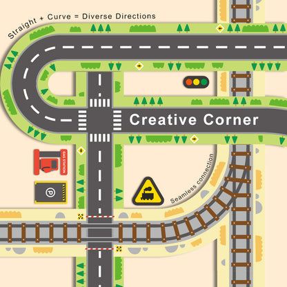 Cintas viales y pegatinas de señales (2 cintas, 10 pegatinas)