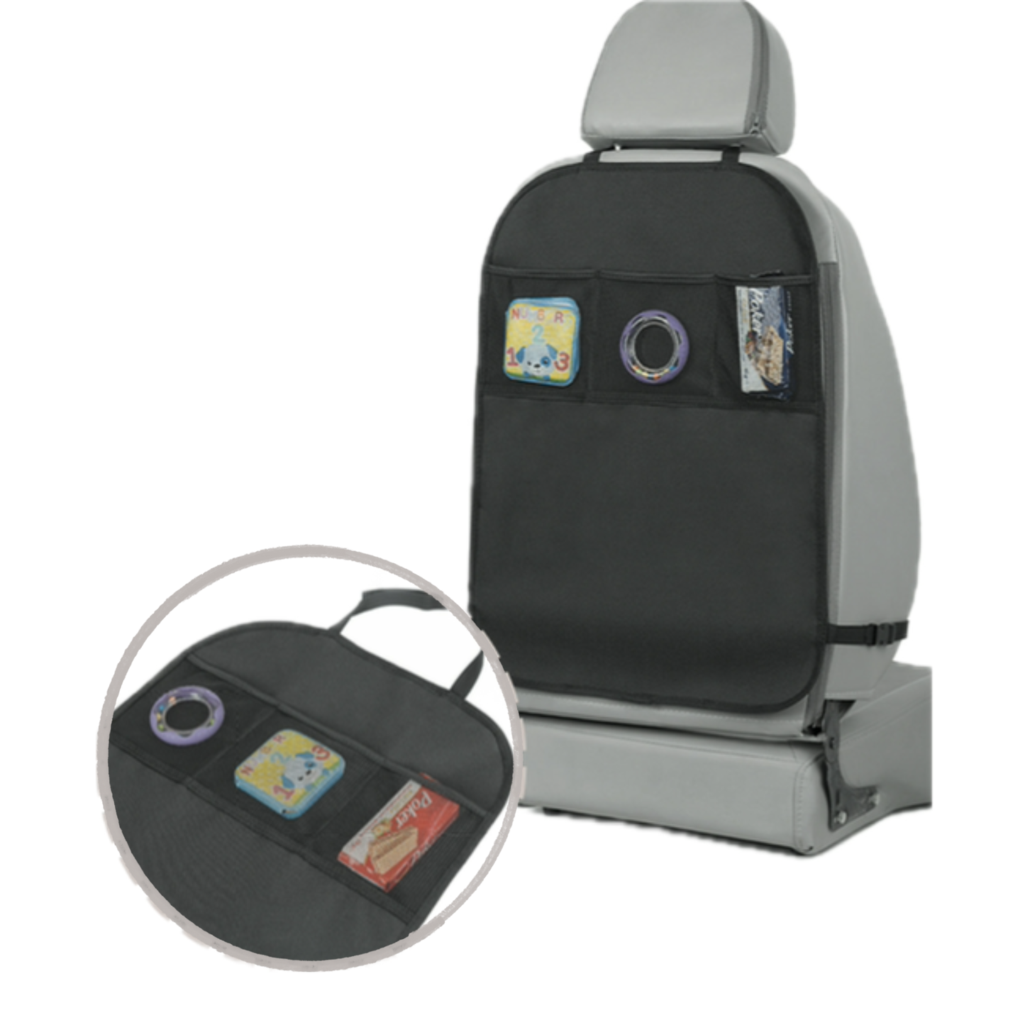 Protector asiento delantero del coche para las patadas de los niños durante el viaje