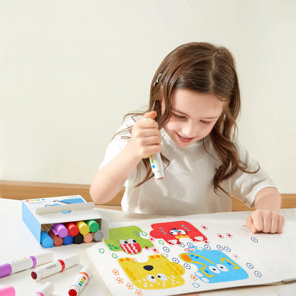 Marcadores lavables con punta redonda (6 colores)