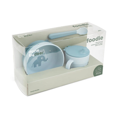 Regalo set de comida para bebé color azul