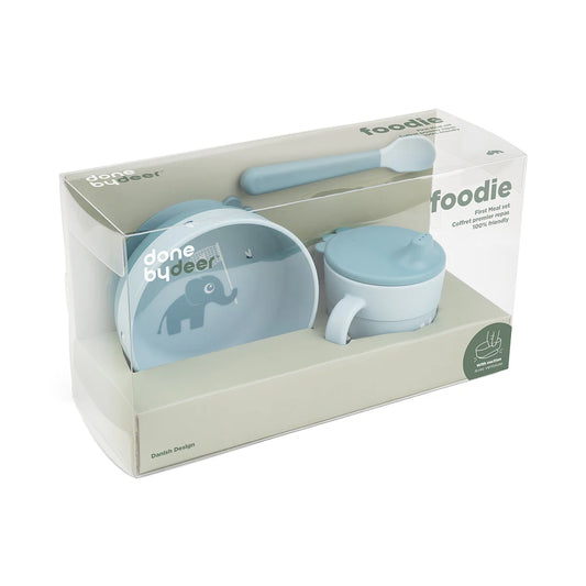 Regalo set de comida para bebé color azul