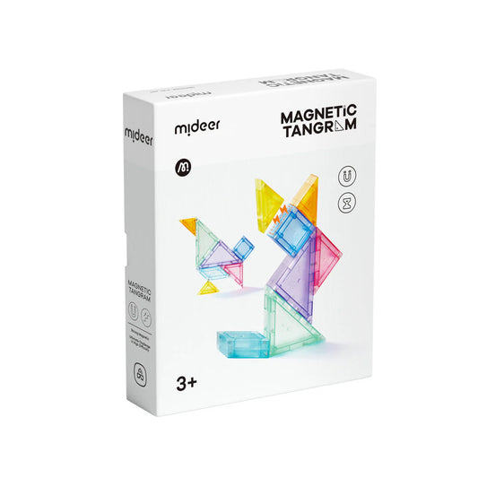 Tangram magnético 3D con reloj de arena