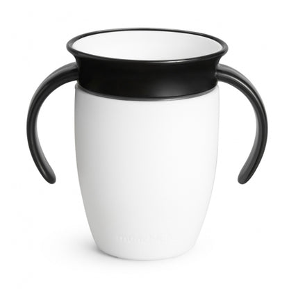 Taza antigoteo Miracle 360º con asas 200ml Black and White - Blanco