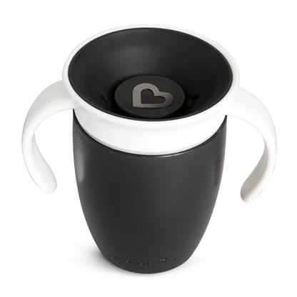 Taza antigoteo Miracle 360º con asas 200ml Black and White - Negro
