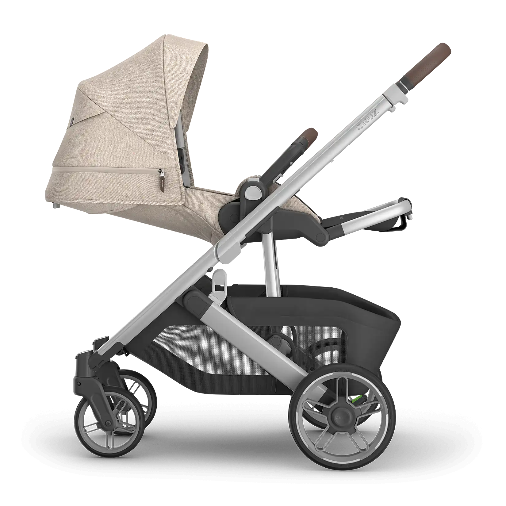 Vista lateral del cochecito UPPAbaby CRUZ V3