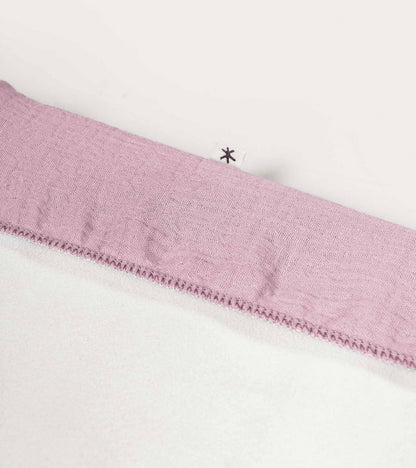 Sabana bajera de muselina 75x40cm | Rosa pétalo