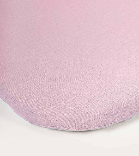 Sabana bajera de muselina 75x40cm | Rosa pétalo